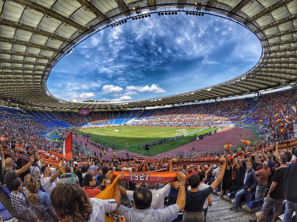 Image of supporters in football stadium